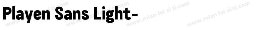 Playen Sans Light字体转换